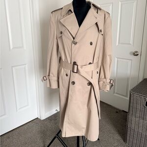 Stafford Beige Double-Breasted Trench Coat could be men’s or woman’s